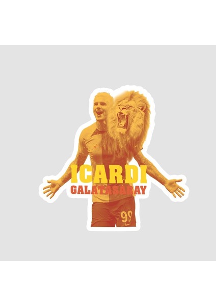 Mauro Icardi Aslan Tasarımlı Laptop Sticker