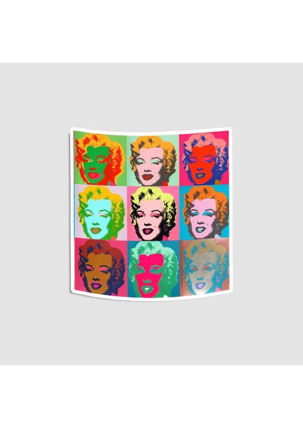 Marilyn Monroe ve Renkler Sticker