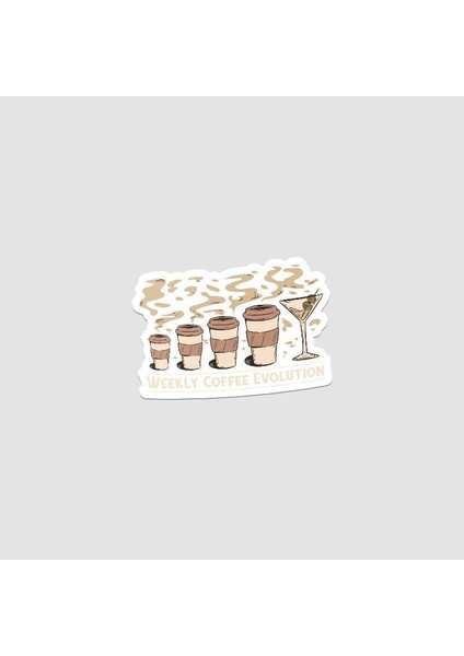 Weekly Coffee Temalı Laptop Sticker