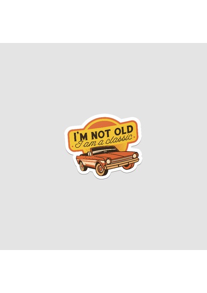 Klasik Otomobil Temalı Sticker