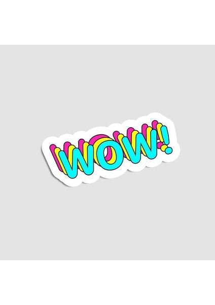 Wow Yazılı Sticker