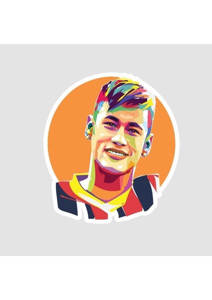 Neymar Jr. Portre Tasarım Laptop Sticker