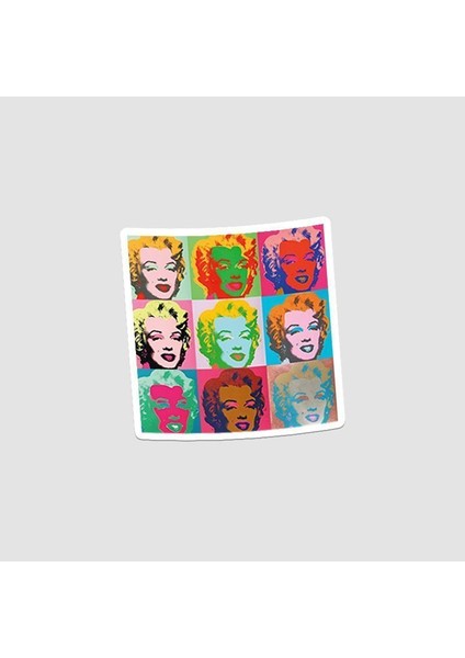 Marilyn Monroe ve Renkler Laptop Sticker