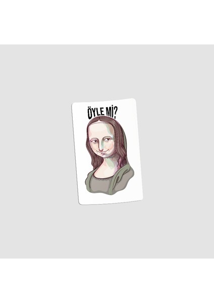 Mona Lisa Öyle Mi Tasarım Laptop Sticker