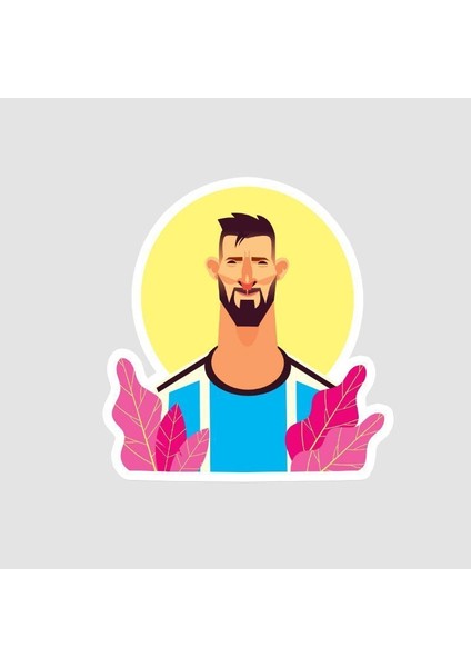 Karikatür Tasarımlı Messi Sticker