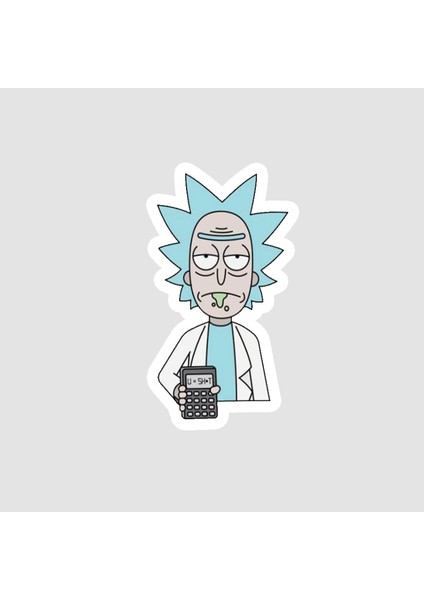 Rick Hesap Makinesi Tasarımlı Laptop Sticker