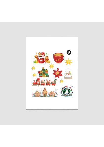 Yeni Yıl Keyfi Tasarımlı Çocuk Sticker Seti