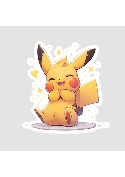 Pokemon Evreninden Pikachu Tasarımlı Sticker