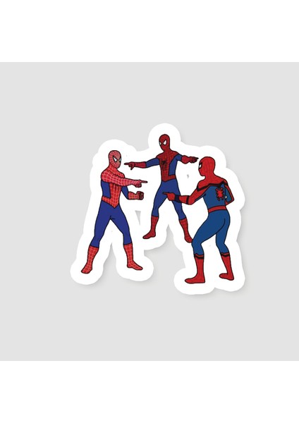 Örümcek Adamlar Memes Laptop Sticker