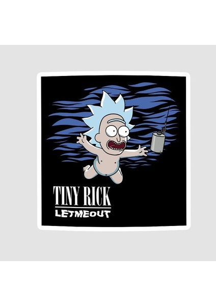 Tiny Rick Tasarımlı Laptop Sticker