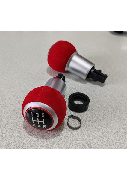 Audi Manuel Vites Topuzu 5 Ileri(Kırmızı-Süet) - A3 A4 A5 A6