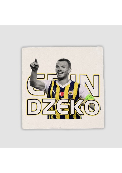Edin Džeko Tasarımlı Doğal Taş Bardak Altlığı