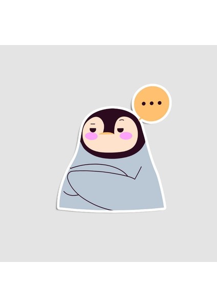 Sözün Bittiği Yer Penguen Tasarımlı Sticker