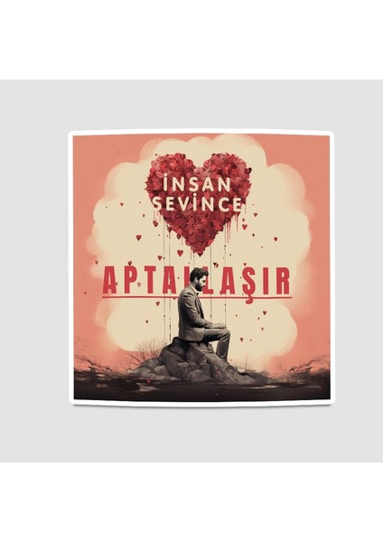 Sigmund Freud Insan Sevince Aptallaşır Sözü Tasarımlı Sticker
