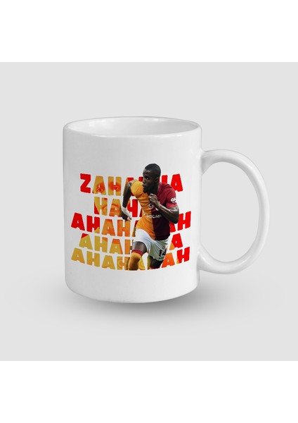 Galatasaray Zahahaha Tasarımlı Beyaz Porselen Kupa Bardak