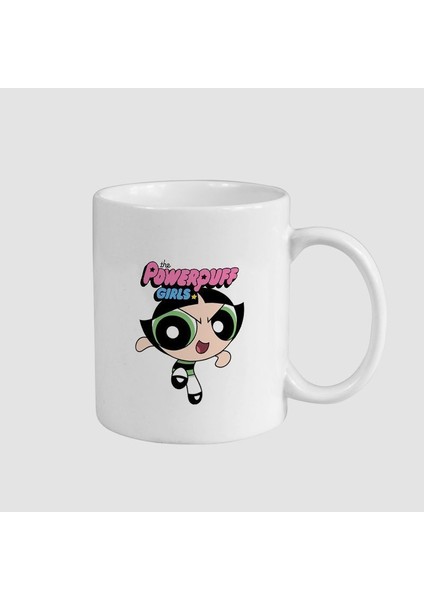 The Powerpuff Girls Buttercup Tasarımlı Beyaz Porselen Kupa Bardak