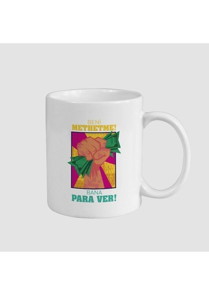 Para Ver Esprili Beyaz Porselen Kupa Bardak