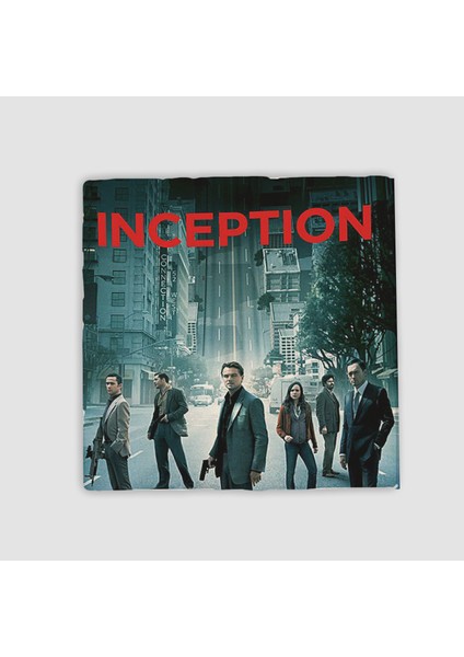 Inception Filmi Tasarımlı Doğal Taş Kare Bardak Altlığı