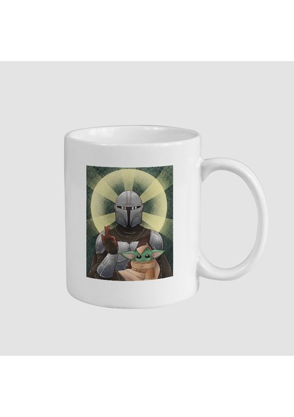 Star Wars Karakterleri Tasarımlı Beyaz Porselen Kupa Bardak