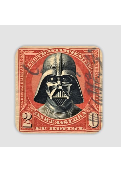 Starwars Vintage Vader Tasarımlı Kare Bardak Altlığı