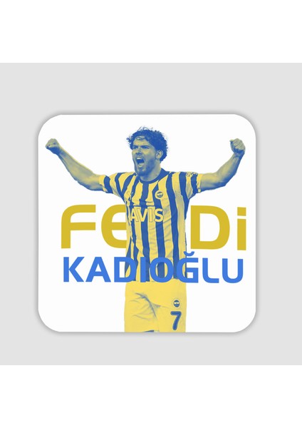 Ferdi Kadıoğlu Gol Sevinci Tasarımlı Kare Bardak Altlığı