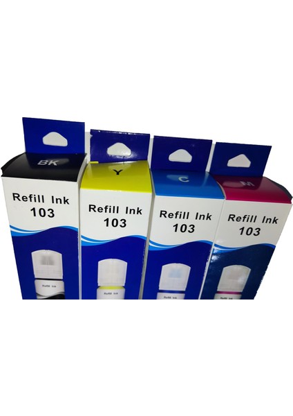 For Epson Ecotank L6290 Mürekkep Muadil Set 4 Renk Takım