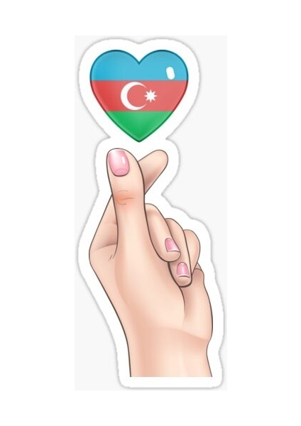 Azerbaycan Azerbaijan 17 cm Araba Sticker Etiket MD16