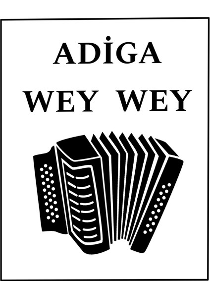 Çerkes Adige Sticker Yapıştırma 19 cm