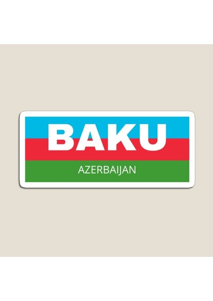 Azerbaycan Azerbaijan Bakü 17 cm Araba Sticker Etiket