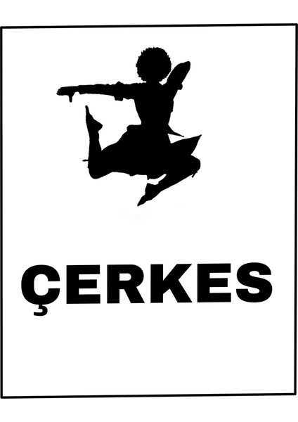 Çerkes Adige Sticker Yapıştırma 17 cm