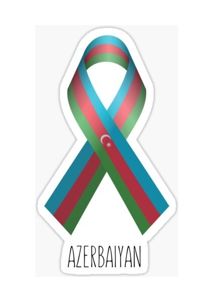 Azerbaycan Azerbaijan 18 cm Araba Arka Cam Sticker Md9