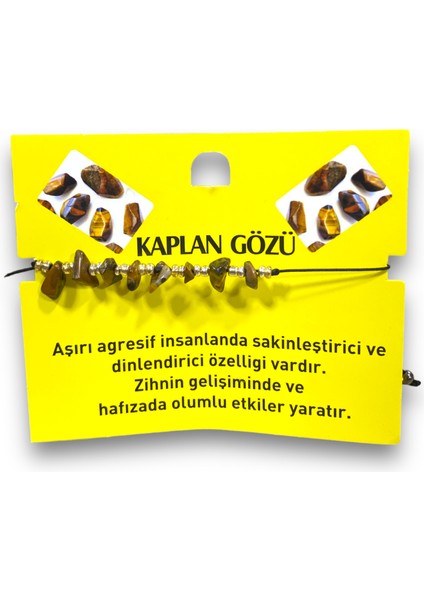 Kırık Doğal Taş Bileklik – Kaplan Gözü