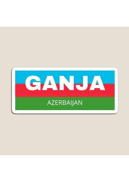 Azerbaycan Azerbaijan Ganja 17 cm Araba Sticker Etiket