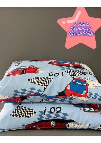 Pamuklu 2 Adet 50X70 Fermuarlı Yastık Kılıfı