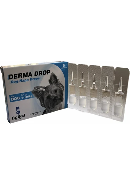 Maxi Derma Dr. Sed Dermadrop Bit Kene Için Doğal Köpek Ensedamlası 1-10 kg 5li