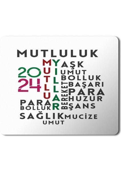 2024 Mutlu Yıllar Para Sağlık Mousepad Mouse Pad