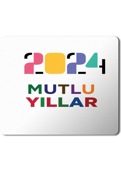 2024 Mutlu Yıllar Renksel Mousepad Mouse Pad