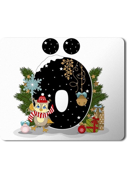 Yeni Yıl Merry Christmas Yılbaşı'na Özel Ö Harfi Mousepad Mouse Pad