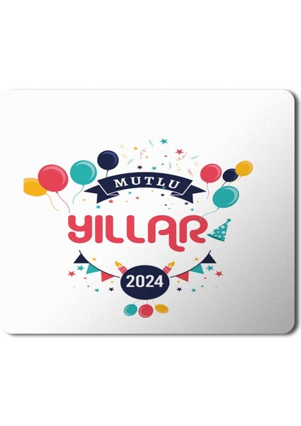 2024 Mutlu Yıllar Baloncuklar Mousepad Mouse Pad