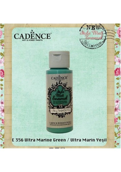 Style Matt Enamel Cam & Porselen Boyası 59 Ml. E-356 Ultramarin Yeşil