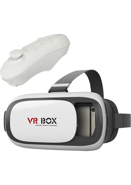 Vr-Box 3D Sanal Gerçeklik Gözlüğü Akıllı Gözlük Kumandalı Joystick