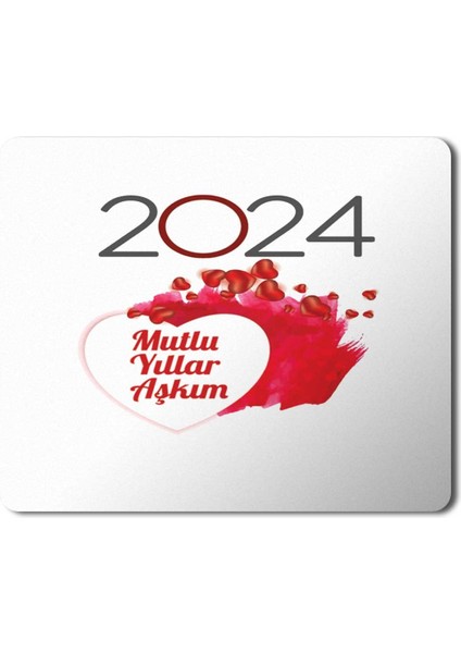 2024 Mullu Yıllar Aşkım Kalpler Mousepad Mouse Pad