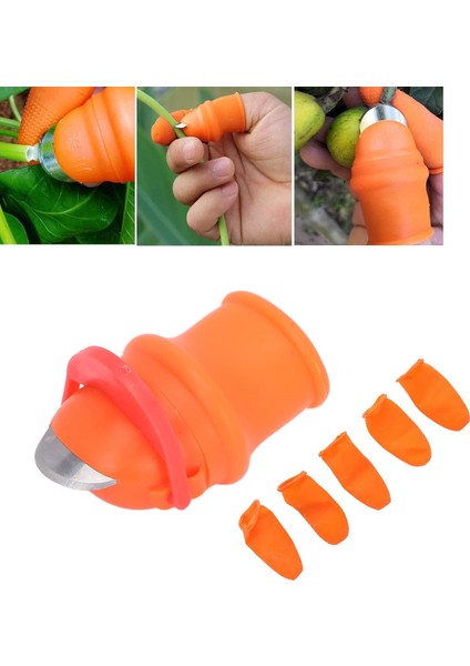 Hızlı Parmak Bıçağı Başparmak Sebze Kesici 2 Li Set