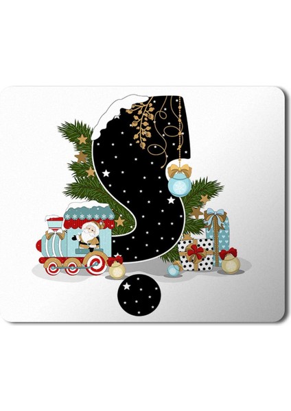 Yeni Yıl Merry Christmas Yılbaşı'na Özel Ş Harfi Mousepad Mouse Pad