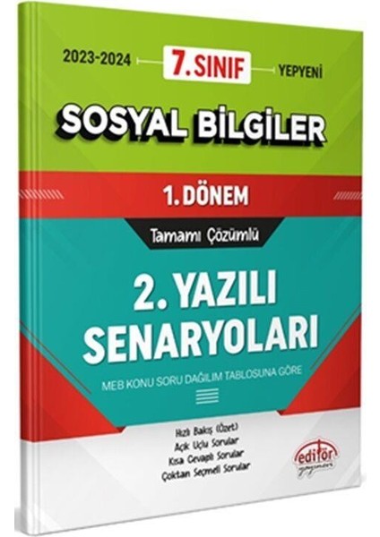 7. Sınıf Sosyal Bilgiler 1. Dönem Ortak Sınavı 2. Yazılı Senaryoları Tamamı Çözümlü