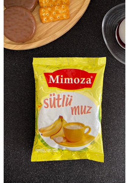 Sütlü Muz Çayı Milk Shake Muzlu Sıcak Su ile Yapılır Kış ve Kafe Çayı Milk Tea 200GR Çok Leziz