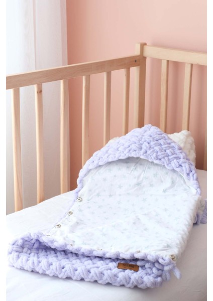 Bebek Yatağı Panduf 2’li SET 0-12M Lila Unisex Yenidoğan Dış Giyim Mont Alize Puffy OEKO TEX Sertifika