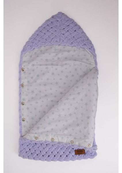 Bebek Yatağı Panduf 2’li SET 0-12M Lila Unisex Yenidoğan Dış Giyim Mont Alize Puffy OEKO TEX Sertifika