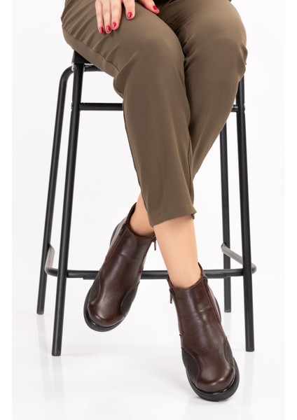 Kadın Kahve Deri Kemik Çıkıntısına Özel Anatomik Taban Rahat Bot fırsatları