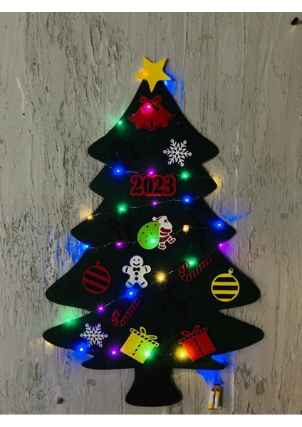 Keçe Yeni Yıl Ağacı Yılbaşı Ağacı Noel Ağacı Christmas Tree LED Işıklı 2023 Yeniyıl Etkinlik Set fiyatları